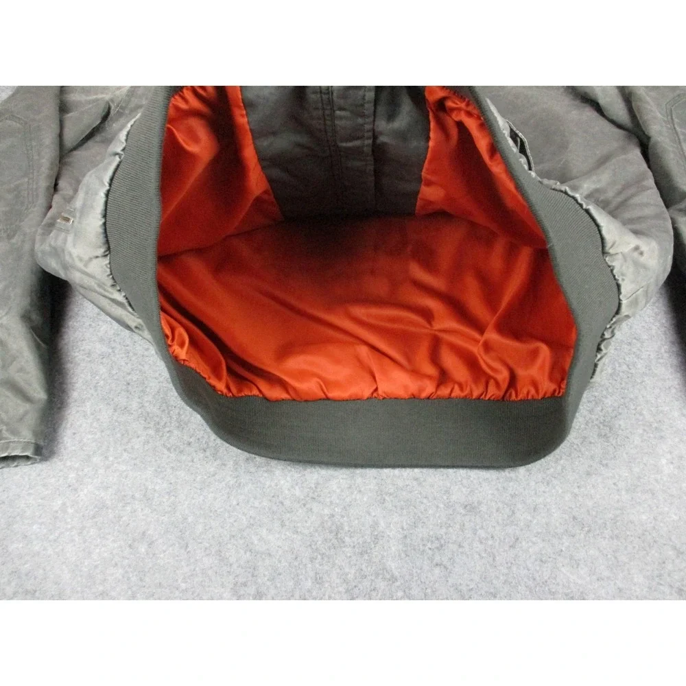 Harley Davidson Jacket Mens Extra Large Gray Eagle Mechanic Bomber Lined Coat